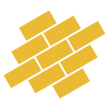Hardscaping icon representing bricks.